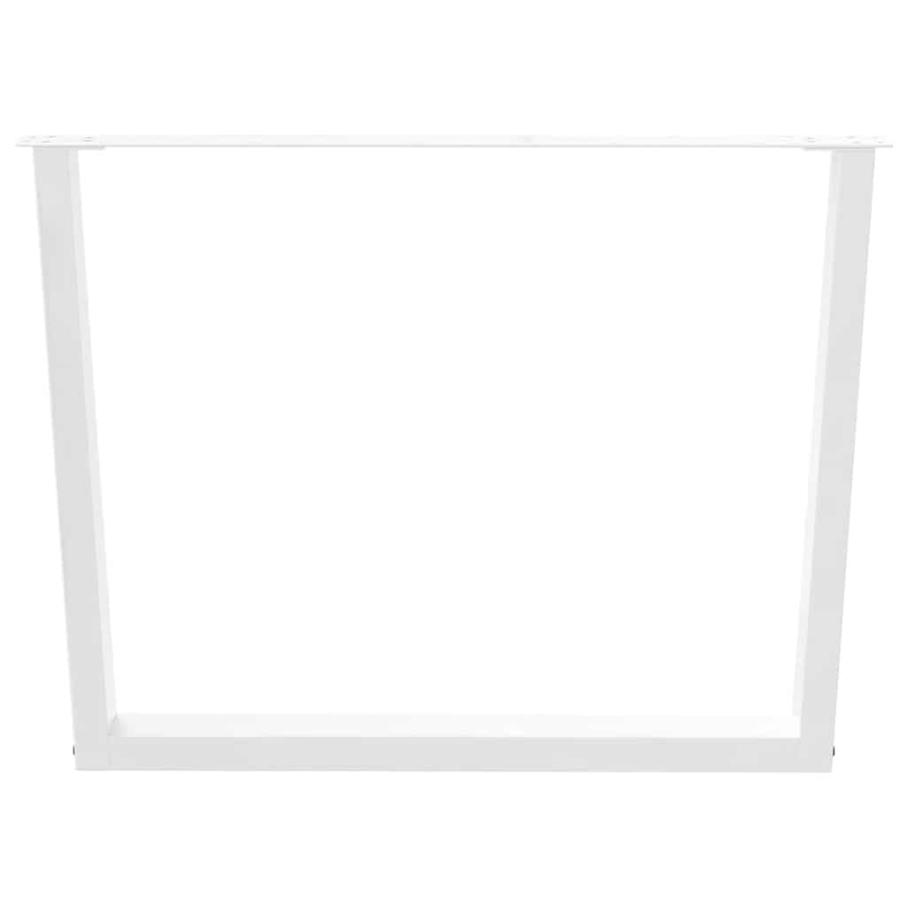 Gambe per Tavolo Pranzo a V 3 pz Bianco 100x(72-73,3)cm Acciaio - homemem39