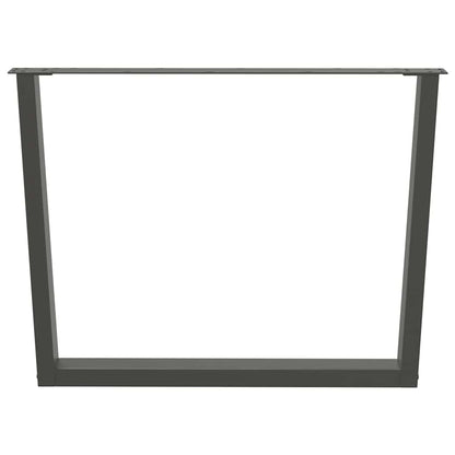 Gambe tavolo da pranzo forma V 3 pz Antracite 100x(72-73,3) cm