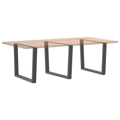 Gambe Tavolo Pranzo a V 3 pz Antracite 100x(72-73,3)cm Acciaio - homemem39