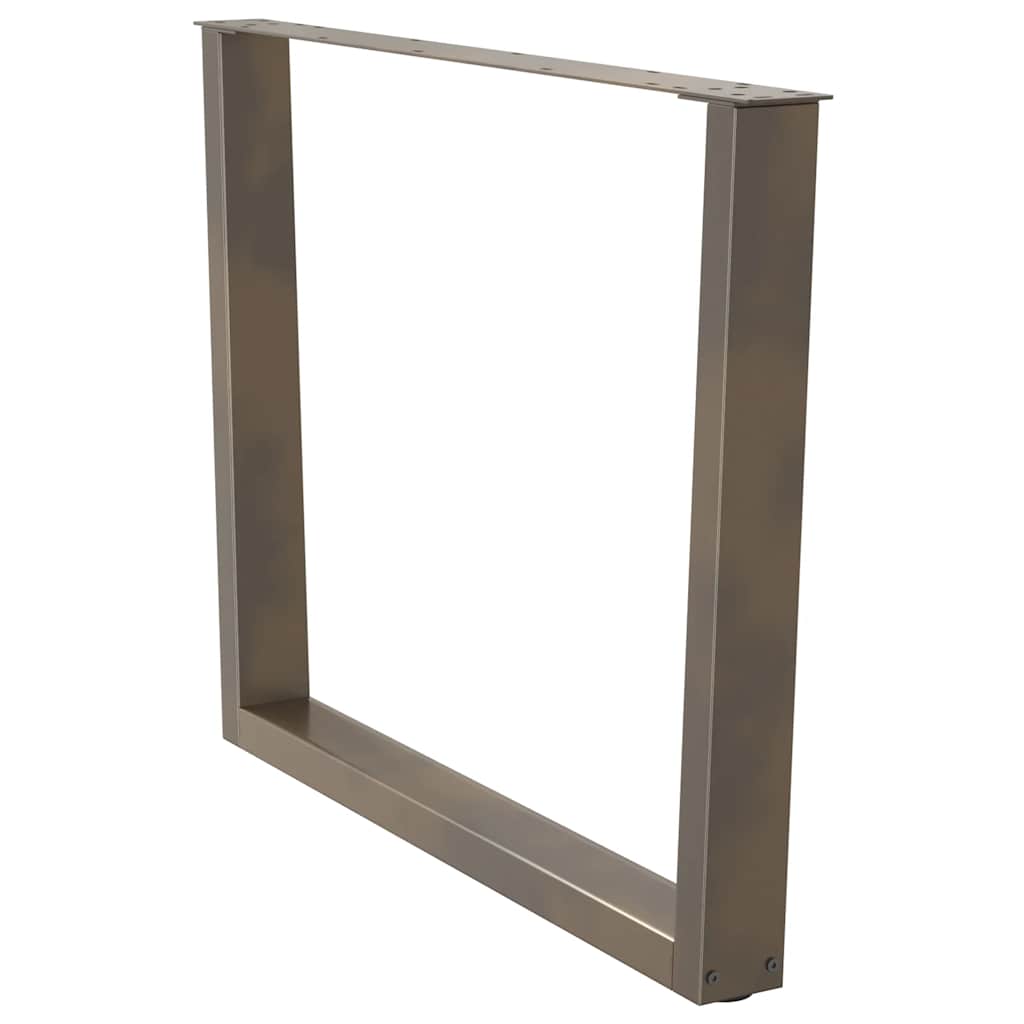 Gambe Tavolo Pranzo a V 3 pz Naturale 100x(72-73,3)cm Acciaio - homemem39