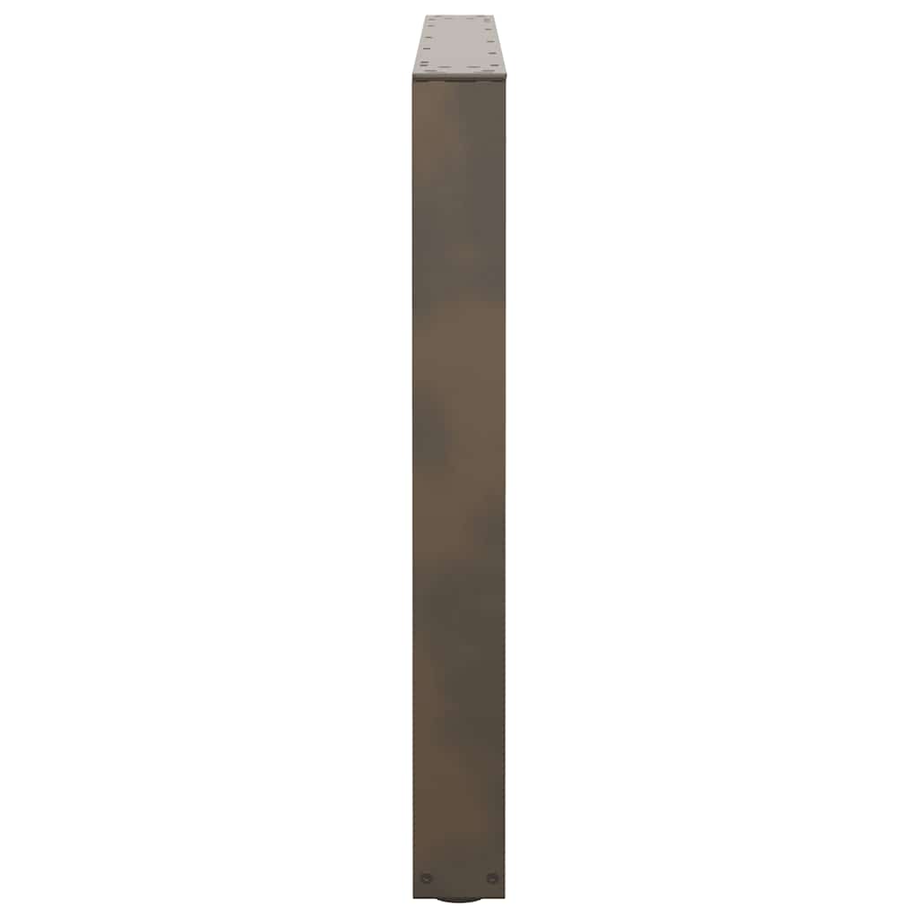 Gambe Tavolo Pranzo a V 3 pz Naturale 100x(72-73,3)cm Acciaio - homemem39