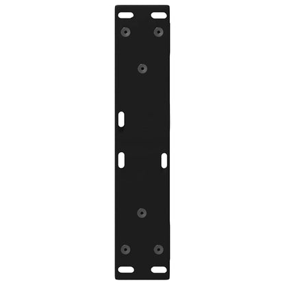 Gambe per Tavolino 2 pz Nero 30x(30-31,3) cm in Acciaio