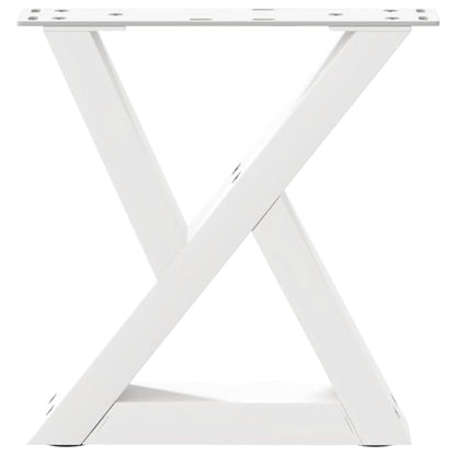 Gambe per Tavolino 2 pz Bianco 30x(30-31,3) cm in Acciaio - homemem39