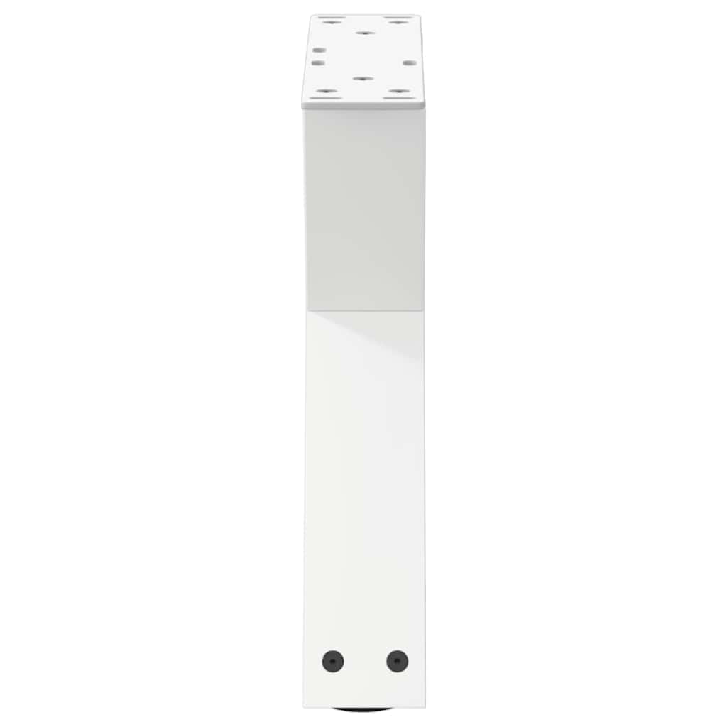 Gambe per Tavolino 2 pz Bianco 30x(30-31,3) cm in Acciaio - homemem39