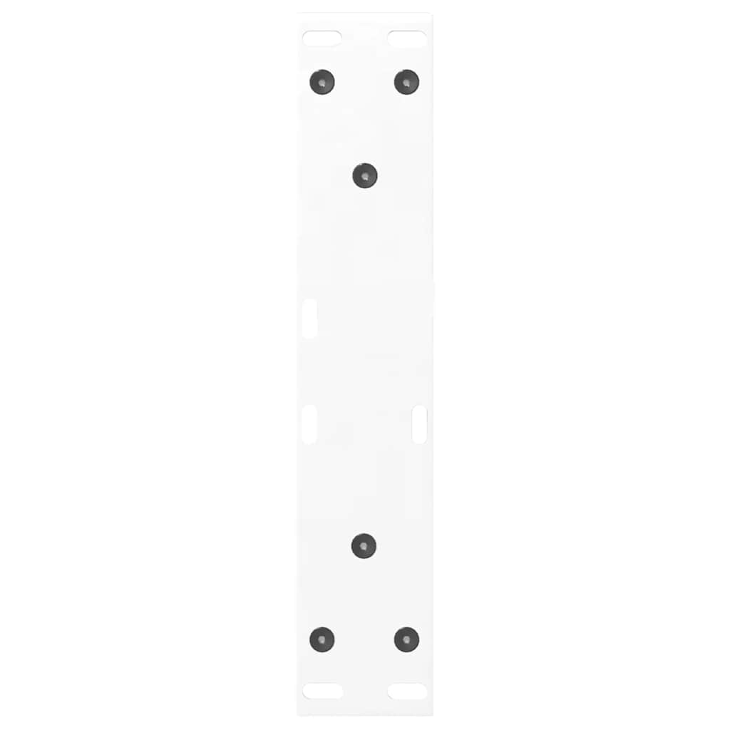 Gambe per Tavolino 2 pz Bianco 30x(30-31,3) cm in Acciaio - homemem39