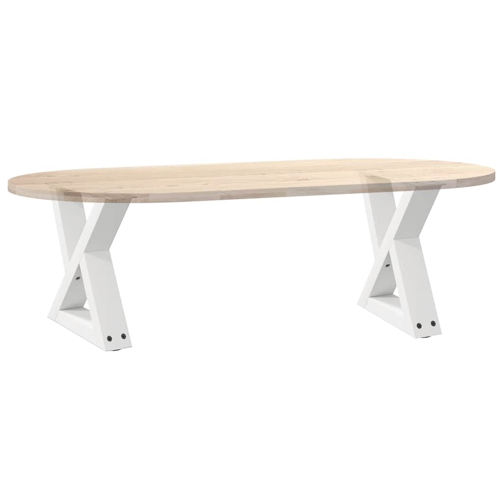Gambe per Tavolino 2 pz Bianco 30x(30-31,3) cm in Acciaio - homemem39