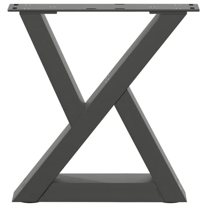 Gambe per Tavolino 2 pz Antracite 30x(30-31,3) cm in Acciaio - homemem39