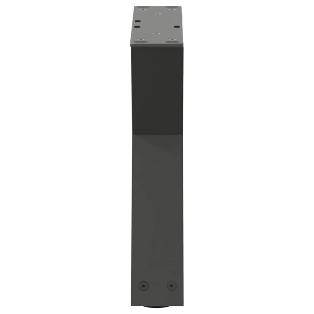 Gambe per tavolino 2 pz Antracite 30x(30-31,3) cm Acciaio