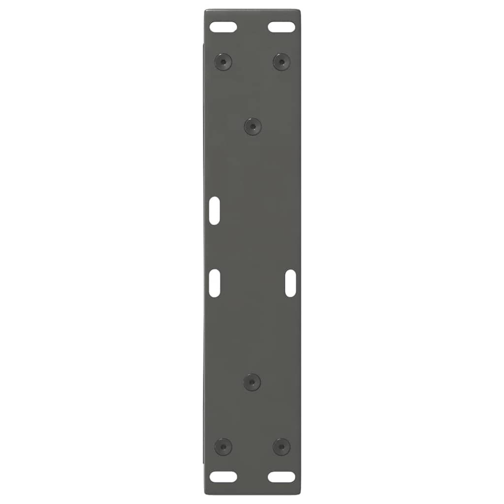 Gambe per tavolino 2 pz Antracite 30x(30-31,3) cm Acciaio