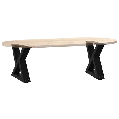 Gambe per Tavolino 2 pz Nero 40x(30-31,3) cm in Acciaio - homemem39