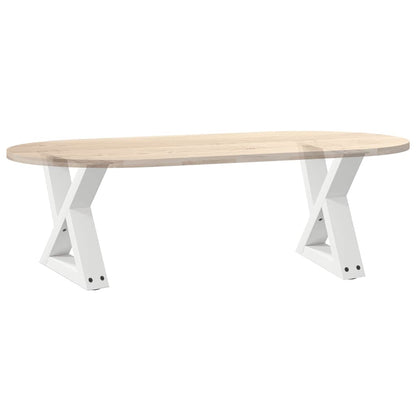Gambe per Tavolino 2 pz Bianco 40x(30-31,3) cm in Acciaio - homemem39