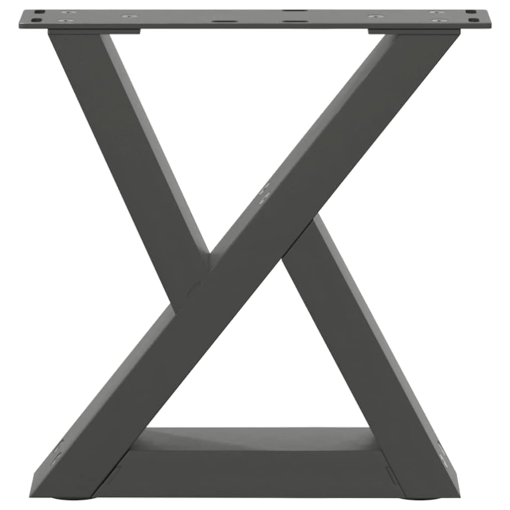 Gambe per Tavolino 2 pz Antracite 40x(30-31,3) cm in Acciaio - homemem39