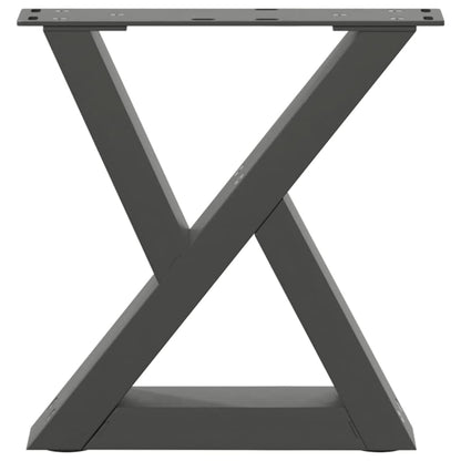 Gambe per Tavolino 2 pz Antracite 40x(30-31,3) cm in Acciaio - homemem39