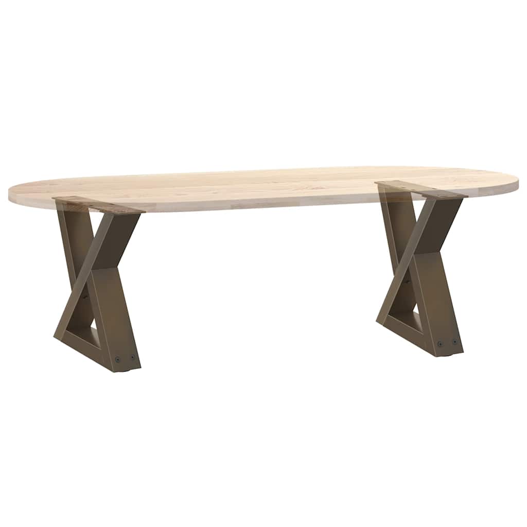 Gambe per Tavolino 2 pz Naturale 40x(30-31,3) cm in Acciaio - homemem39
