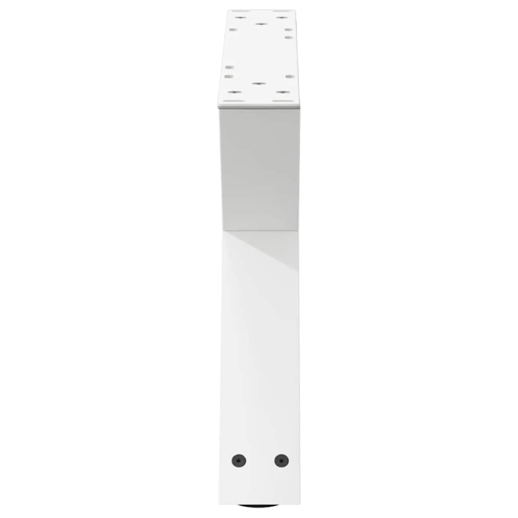 Gambe per Tavolino 2 pz Bianco 50x(30-31,3) cm in Acciaio - homemem39