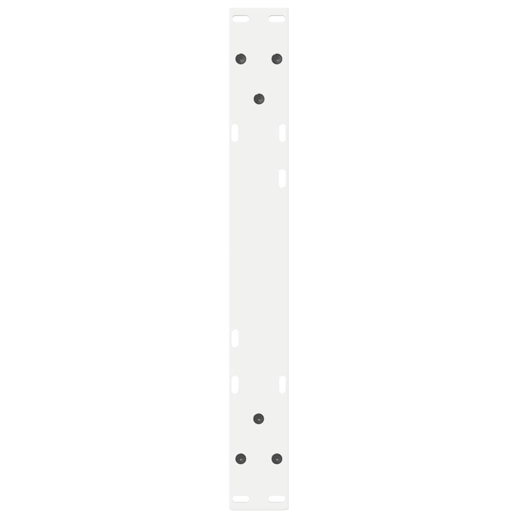 Gambe per Tavolino 2 pz Bianco 50x(30-31,3) cm in Acciaio - homemem39
