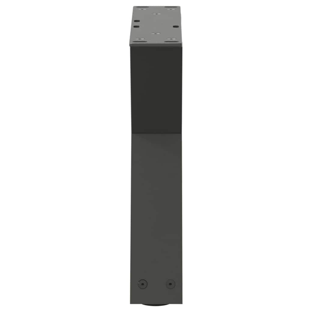 Gambe per tavolino 2 pz Antracite 50x(30-31,3) cm Acciaio