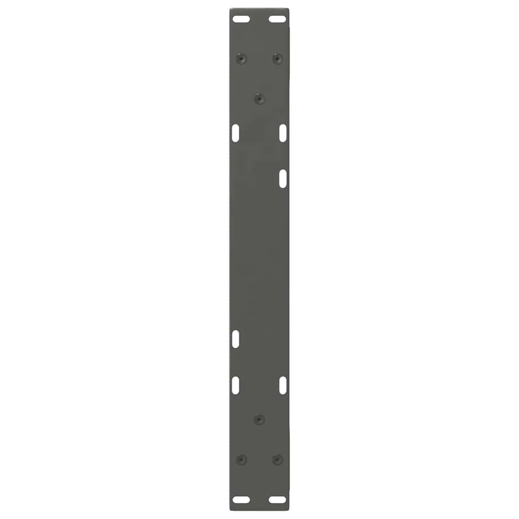 Gambe per tavolino 2 pz Antracite 50x(30-31,3) cm Acciaio