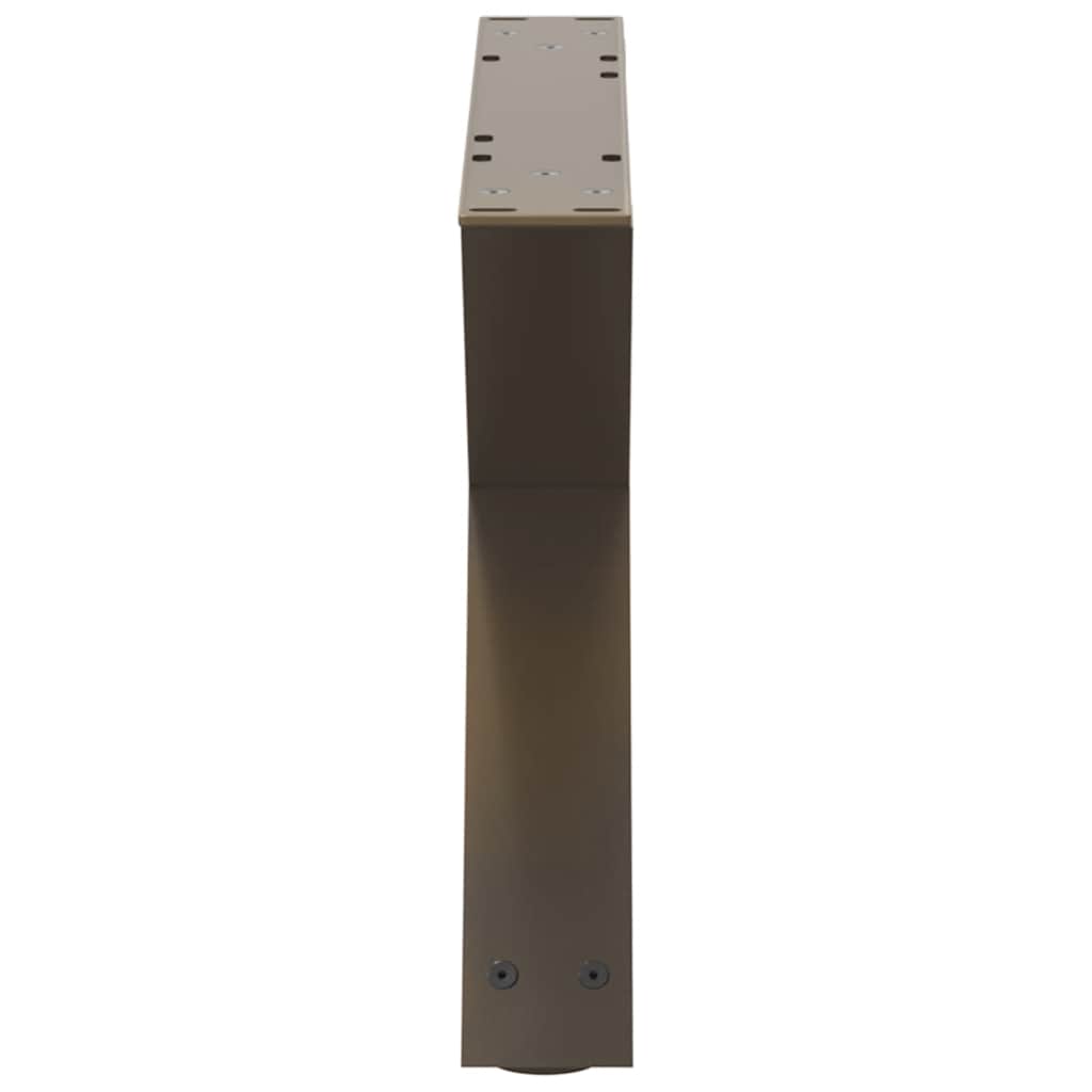 Gambe per Tavolino 2 pz Naturale 50x(30-31,3) cm in Acciaio - homemem39