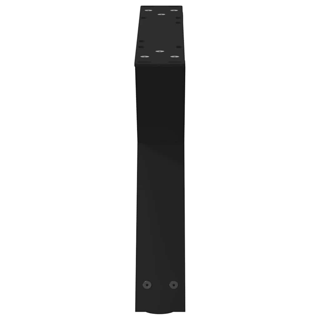 Gambe per Tavolino 2 pz Nero 60x(30-31,3) cm in Acciaio - homemem39