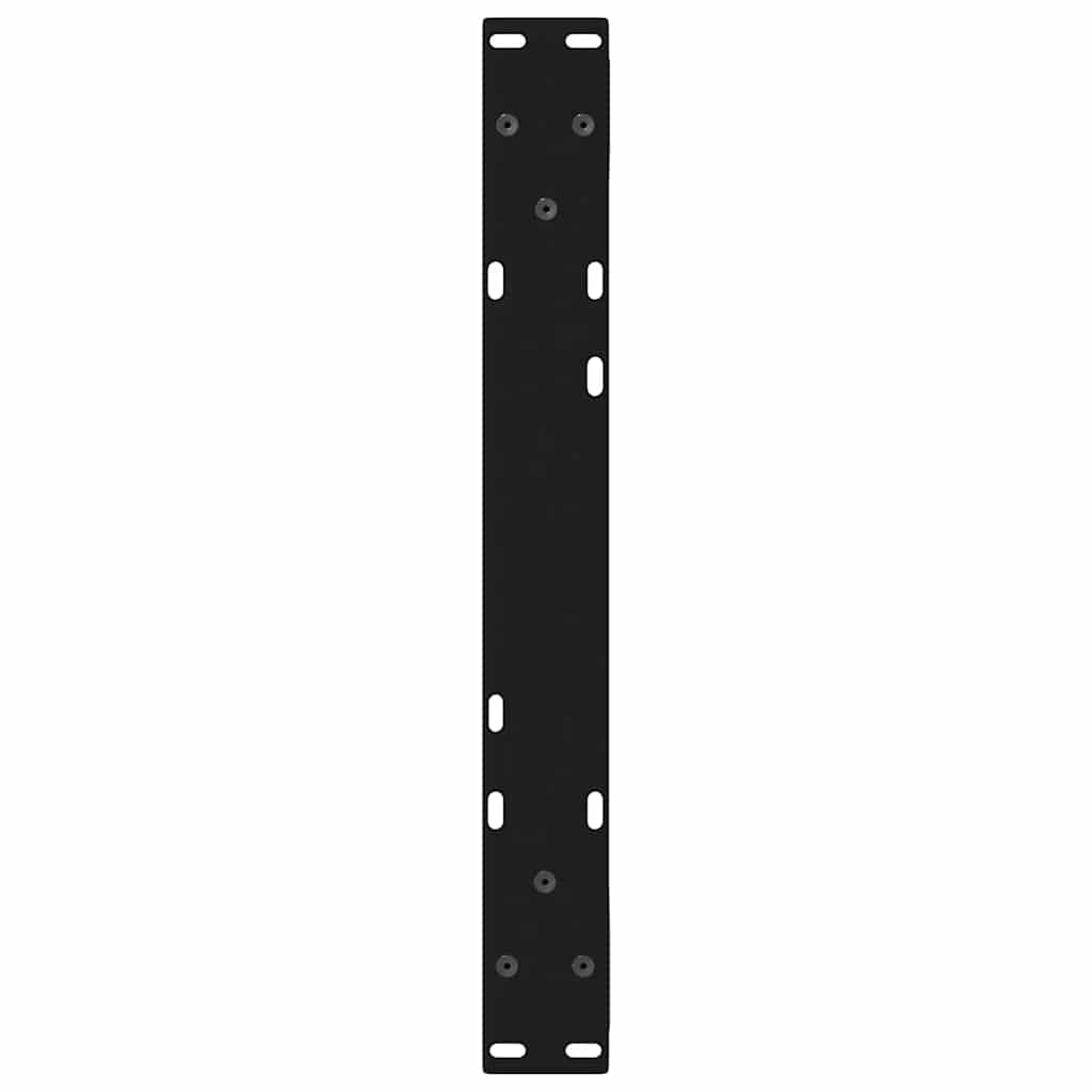 Gambe per Tavolino 2 pz Nero 60x(30-31,3) cm in Acciaio - homemem39
