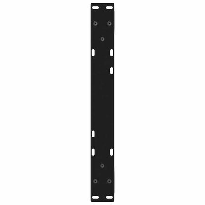 Gambe per Tavolino 2 pz Nero 60x(30-31,3) cm in Acciaio - homemem39