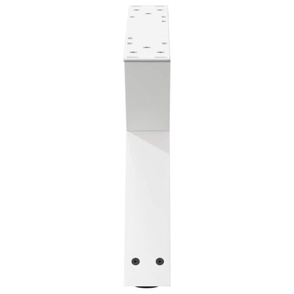 Gambe per Tavolino 2 pz Bianco 60x(30-31,3) cm in Acciaio