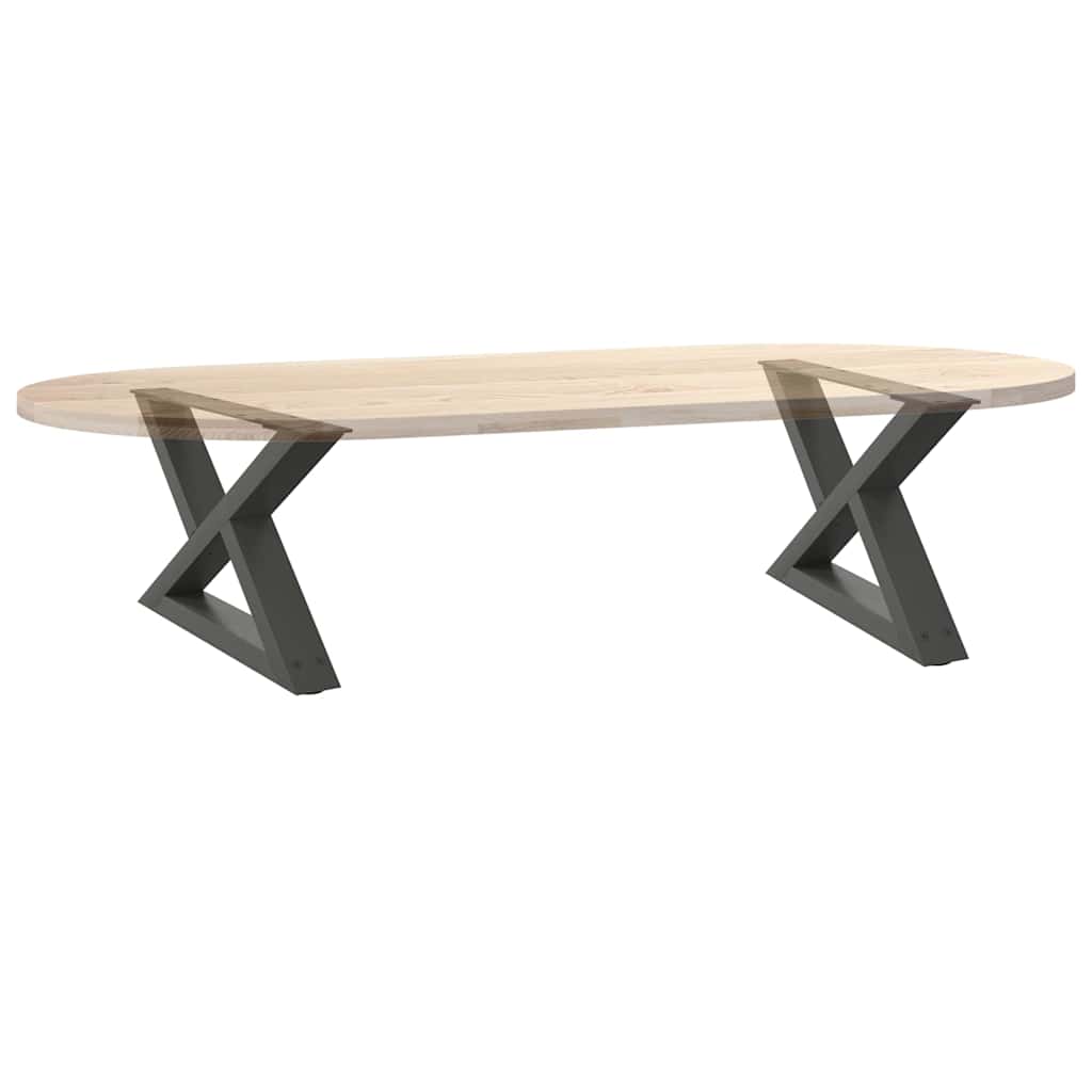 Gambe per Tavolino 2 pz Antracite 60x(30-31,3) cm in Acciaio - homemem39