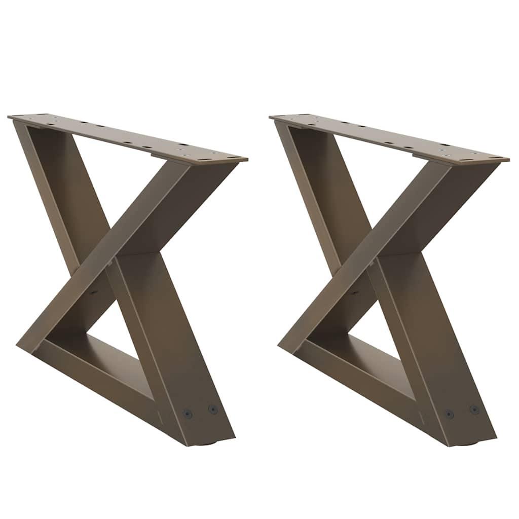 Gambe per Tavolino da Caffè 2 pz Naturale 60x(30-31,3) cm