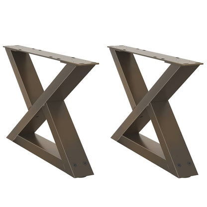 Gambe per Tavolino da Caffè 2 pz Naturale 60x(30-31,3) cm