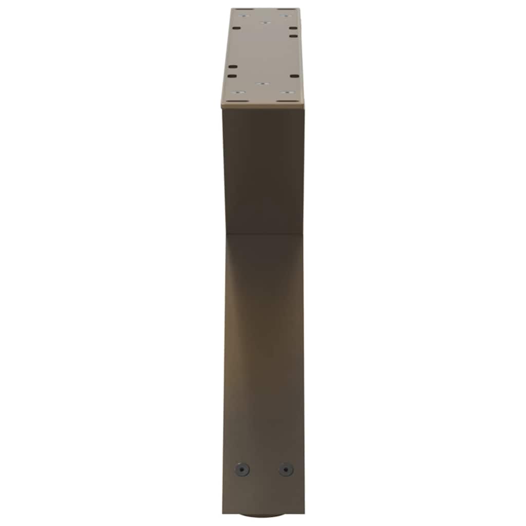 Gambe per Tavolino 2 pz Naturale 60x(30-31,3) cm in Acciaio - homemem39