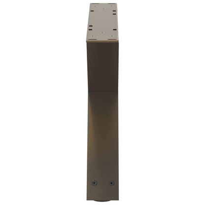 Gambe per Tavolino 2 pz Naturale 60x(30-31,3) cm in Acciaio - homemem39