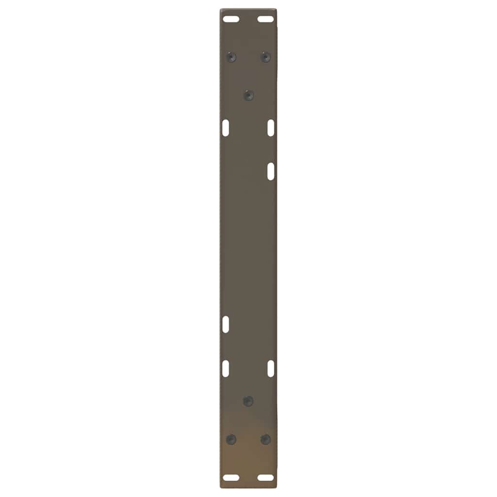 Gambe per Tavolino 2 pz Naturale 60x(30-31,3) cm in Acciaio - homemem39