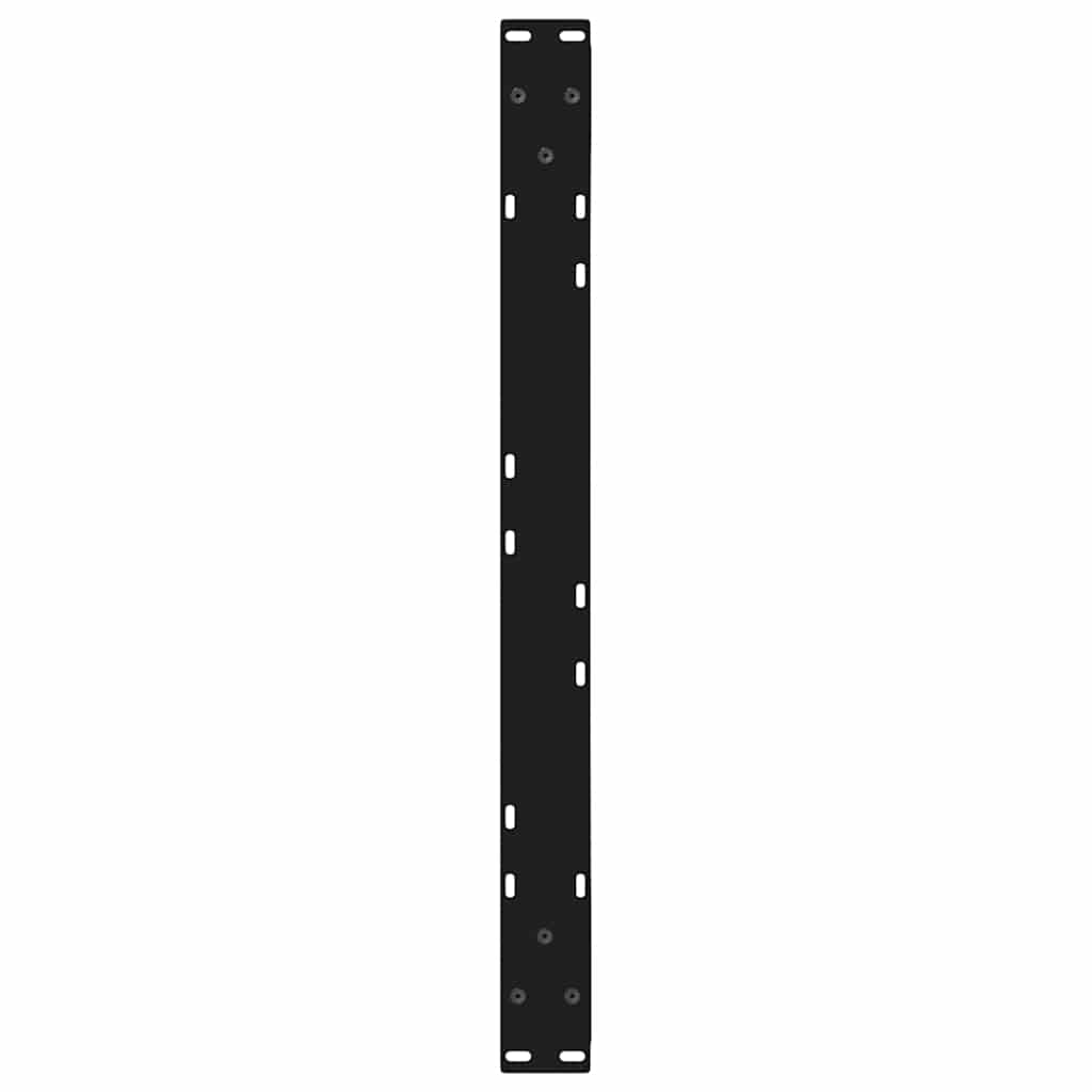 Gambe per Tavolino 2 pz Nero 70x(30-31,3) cm in Acciaio - homemem39