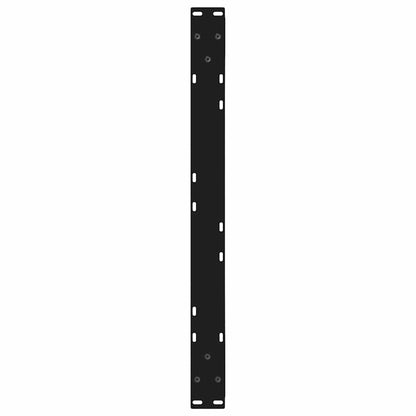 Gambe per Tavolino 2 pz Nero 70x(30-31,3) cm in Acciaio - homemem39