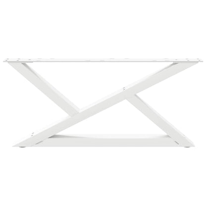 Gambe per Tavolino 2 pz Bianco 70x(30-31,3) cm in Acciaio - homemem39