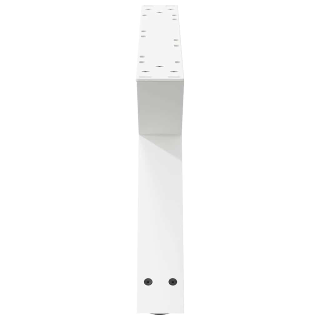 Gambe per Tavolino 2 pz Bianco 70x(30-31,3) cm in Acciaio - homemem39