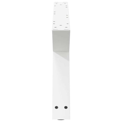 Gambe per Tavolino 2 pz Bianco 70x(30-31,3) cm in Acciaio - homemem39