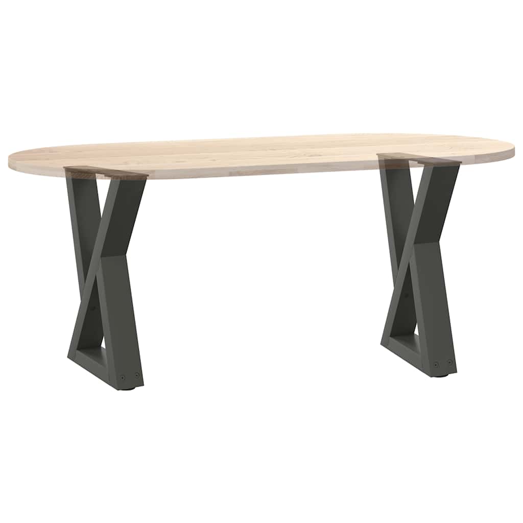 Gambe per Tavolino 2 pz Antracite 28x(42-43,3) cm in Acciaio - homemem39