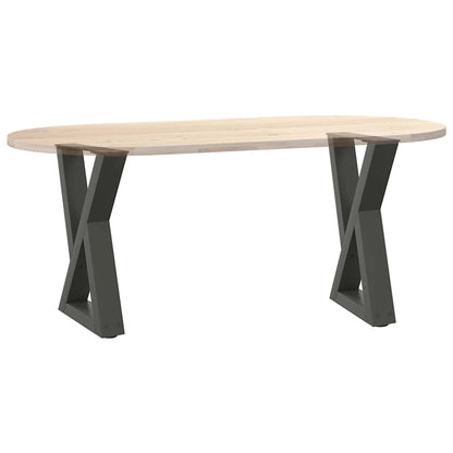 Gambe per Tavolino 2 pz Antracite 28x(42-43,3) cm in Acciaio - homemem39
