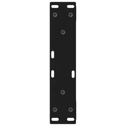 Gambe per Tavolino 2 pz Nero 38x(42-43,3) cm in Acciaio