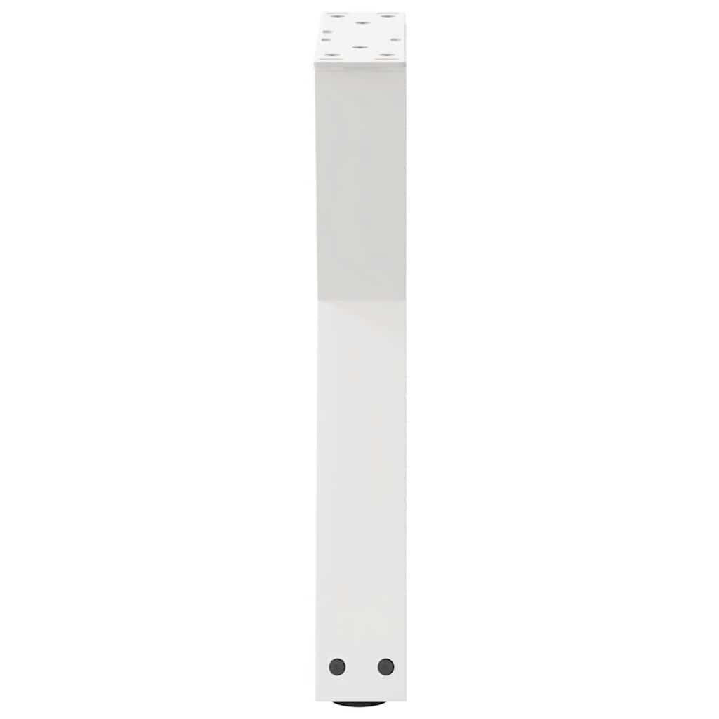 Gambe per Tavolino da Caffè 2 pz Bianche 38x(42-43,3)cm Acciaio