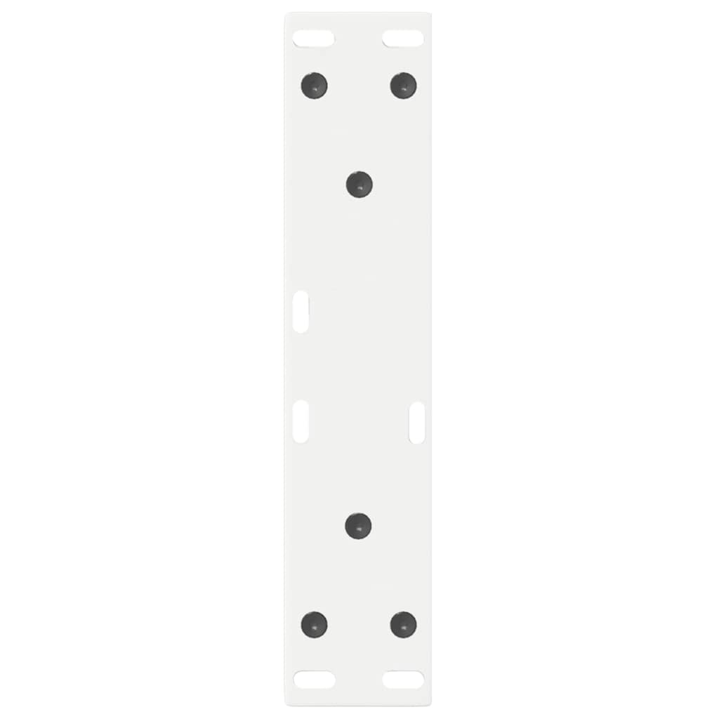 Gambe per Tavolino da Caffè 2 pz Bianche 38x(42-43,3)cm Acciaio