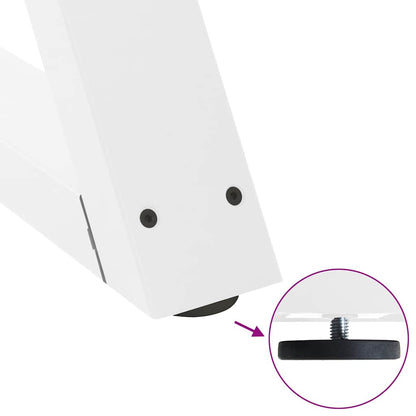 Gambe per Tavolino 2 pz Bianco 38x(42-43,3) cm in Acciaio
