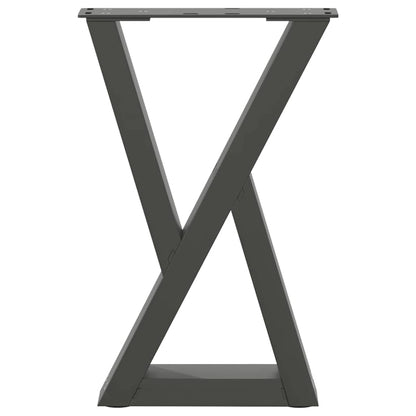 Gambe per Tavolino 2 pz Antracite 38x(42-43,3) cm in Acciaio - homemem39