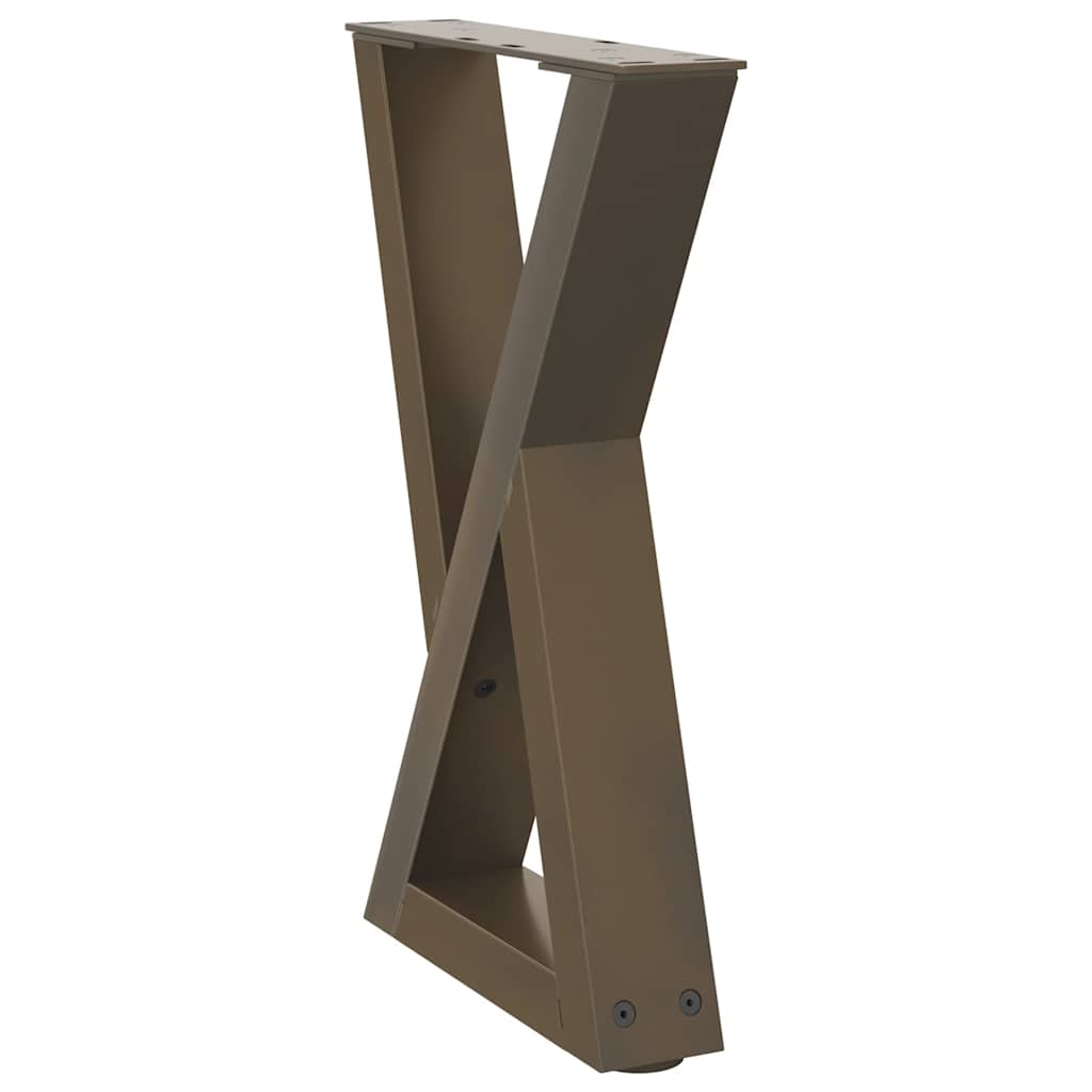 Gambe per Tavolino 2 pz Naturale 38x(42-43,3) cm in Acciaio - homemem39