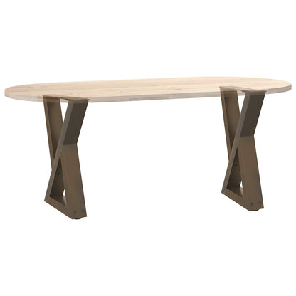 Gambe per Tavolino 2 pz Naturale 38x(42-43,3) cm in Acciaio - homemem39