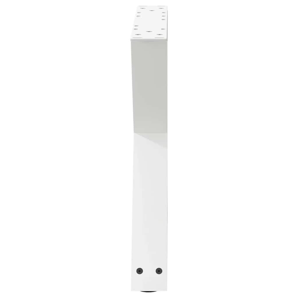 Gambe per Tavolino 2 pz Bianco 50x(42-43,3) cm in Acciaio