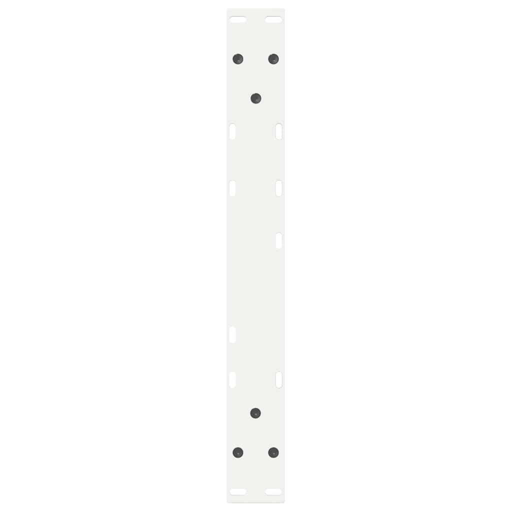 Gambe per Tavolino 2 pz Bianco 50x(42-43,3) cm in Acciaio