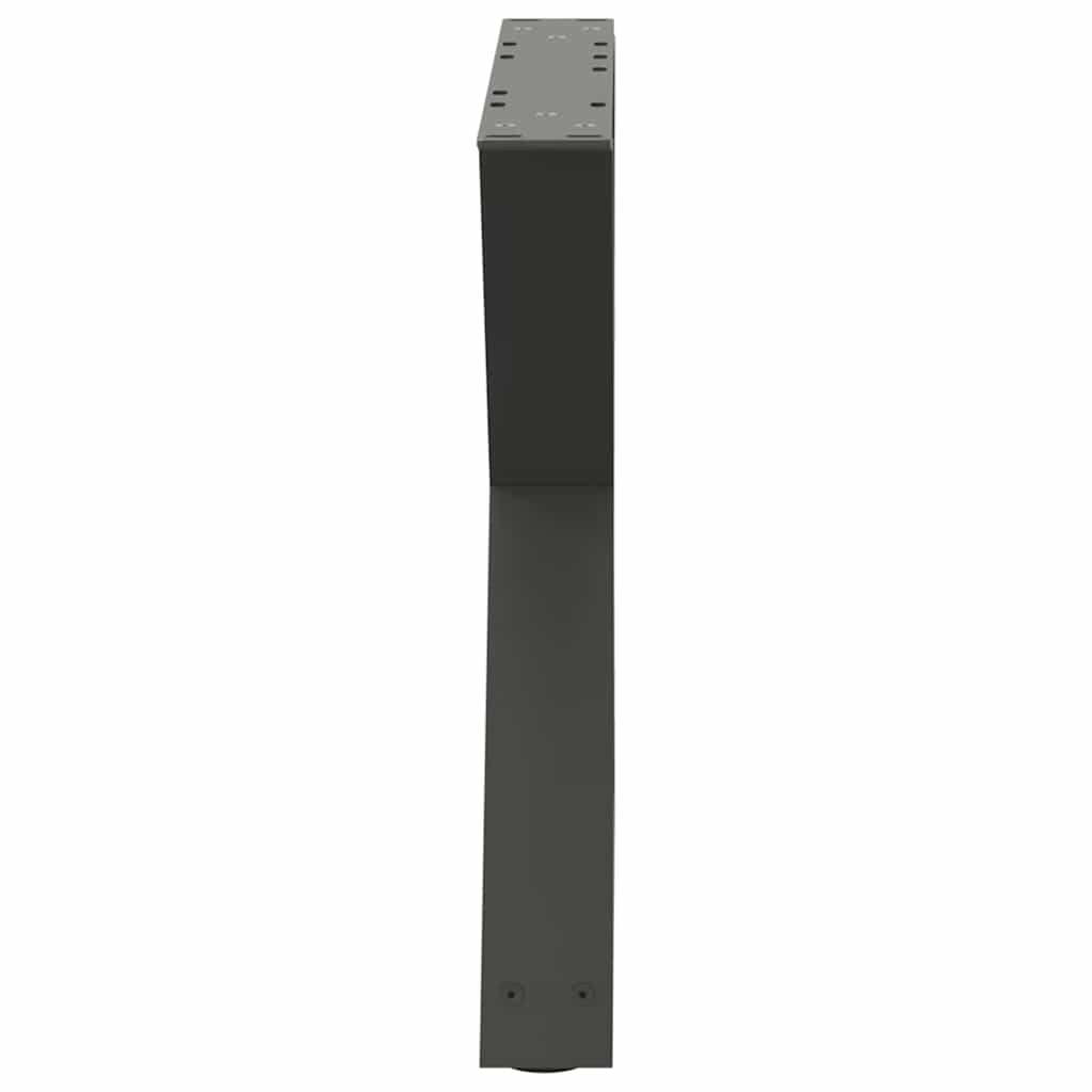 Gambe per tavolino 2 pz Antracite 50x(42-43,3) cm Acciaio